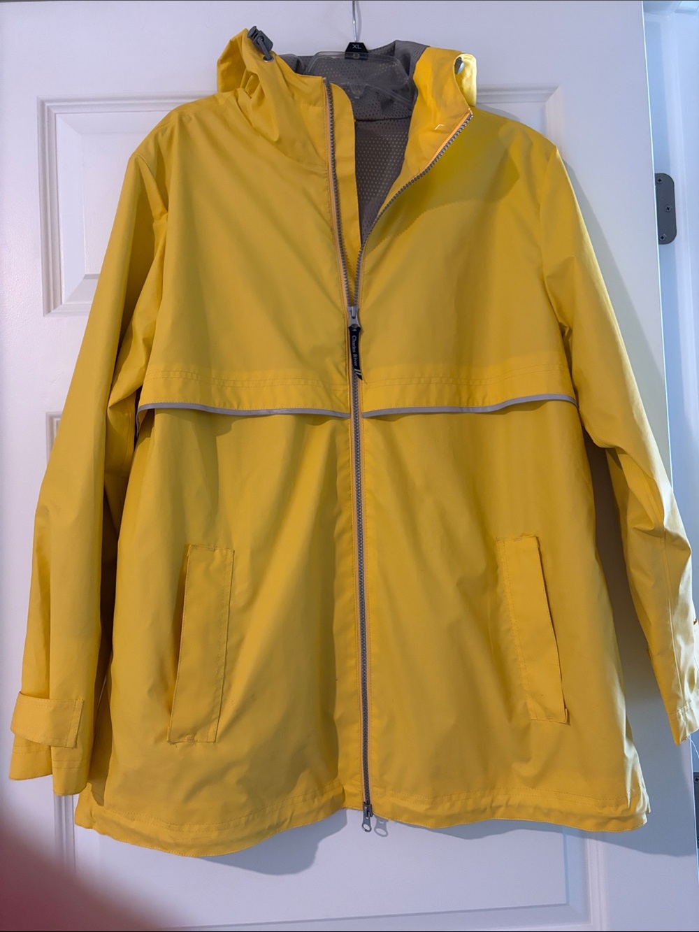 Women’s Yellow Hooded Rain Jacket